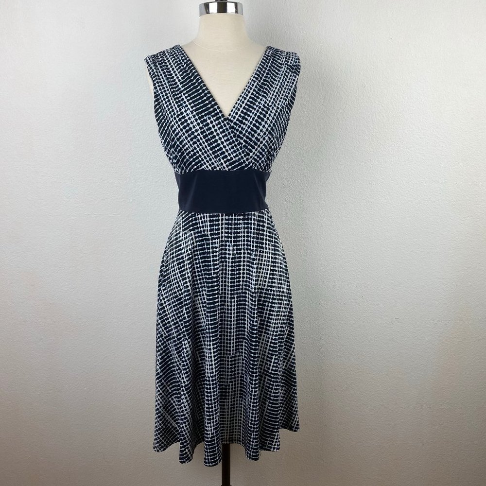 AA  Studio AA Knit Dress Black & White Fit & Flare